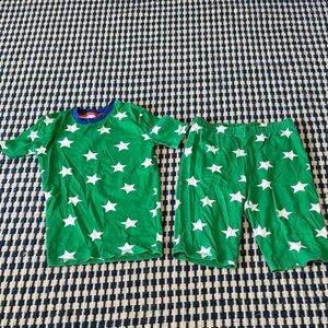Mini Boden Green Star Pajama Set